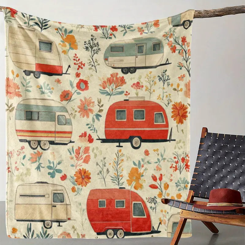 RV Camper Fleece Blanket