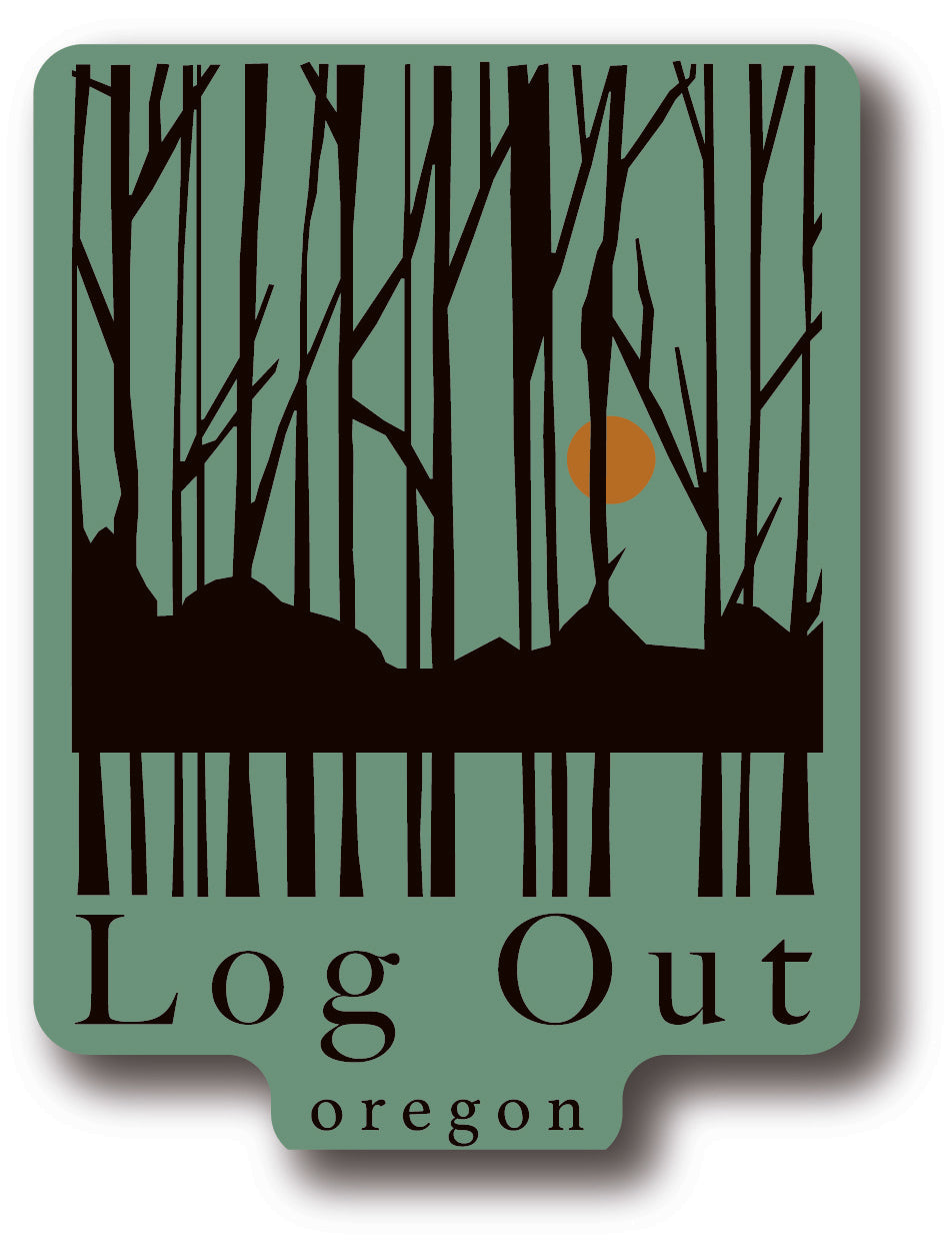 Log Out Oregon Sticker