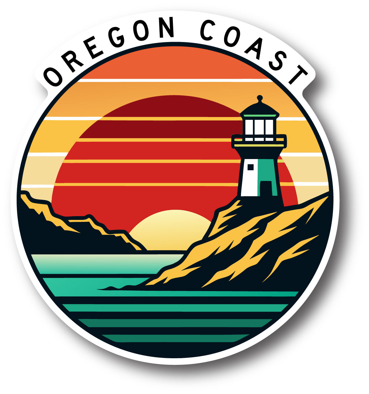 Oregon Coast Lighthouse Sticker