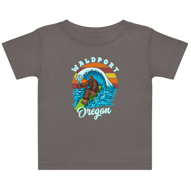CLEARANCE Bigfoot Surfing Waldport, OR Baby T-Shirt