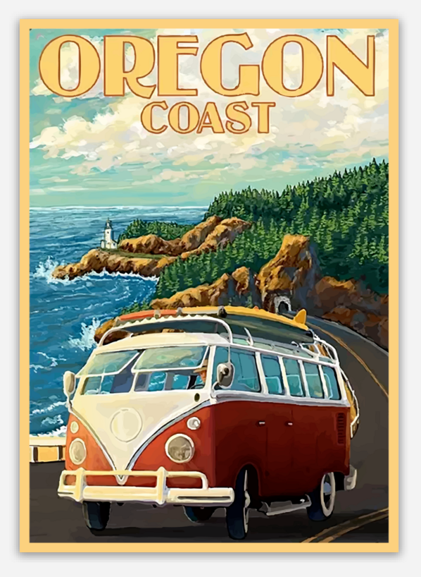 Oregon Coast Volkswagen Magnet