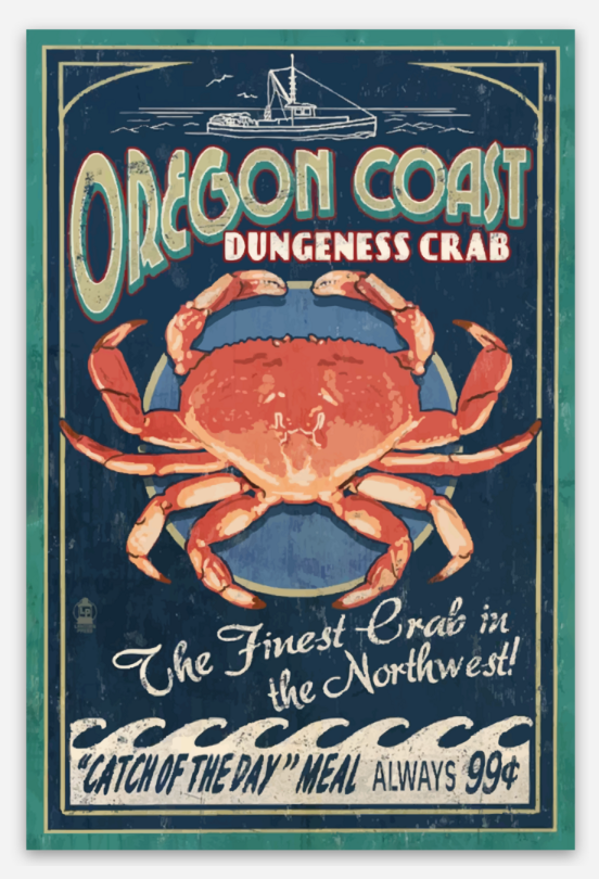 Oregon Coast Dungeness Classic Poster Magnet