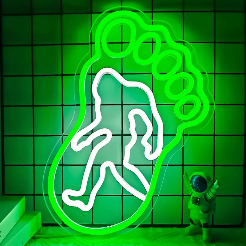 Bigfoot Inside Foot Neon Sign