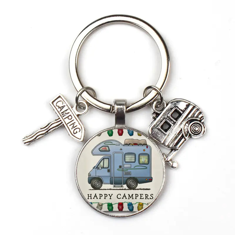 Happy Camper Keychain