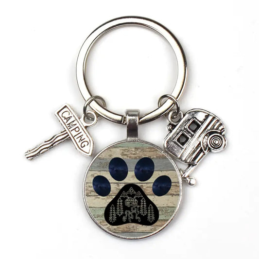 Paw + Camper Keychain