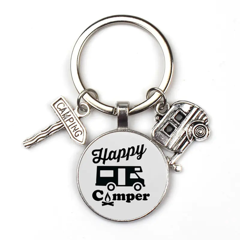 Happy Camper Keychain