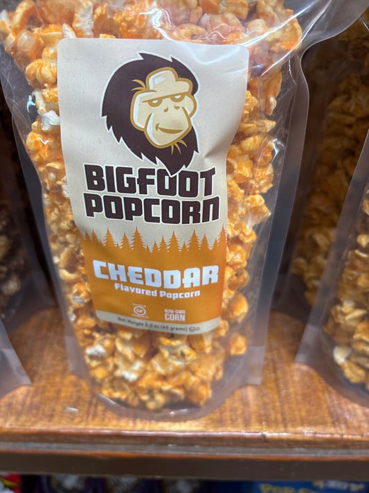 Bigfoot popcorn cheddar