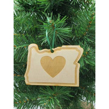 Heart Oregon Ornament