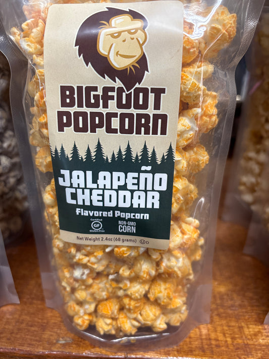 Bigfoot, popcorn, jalapeño cheddar