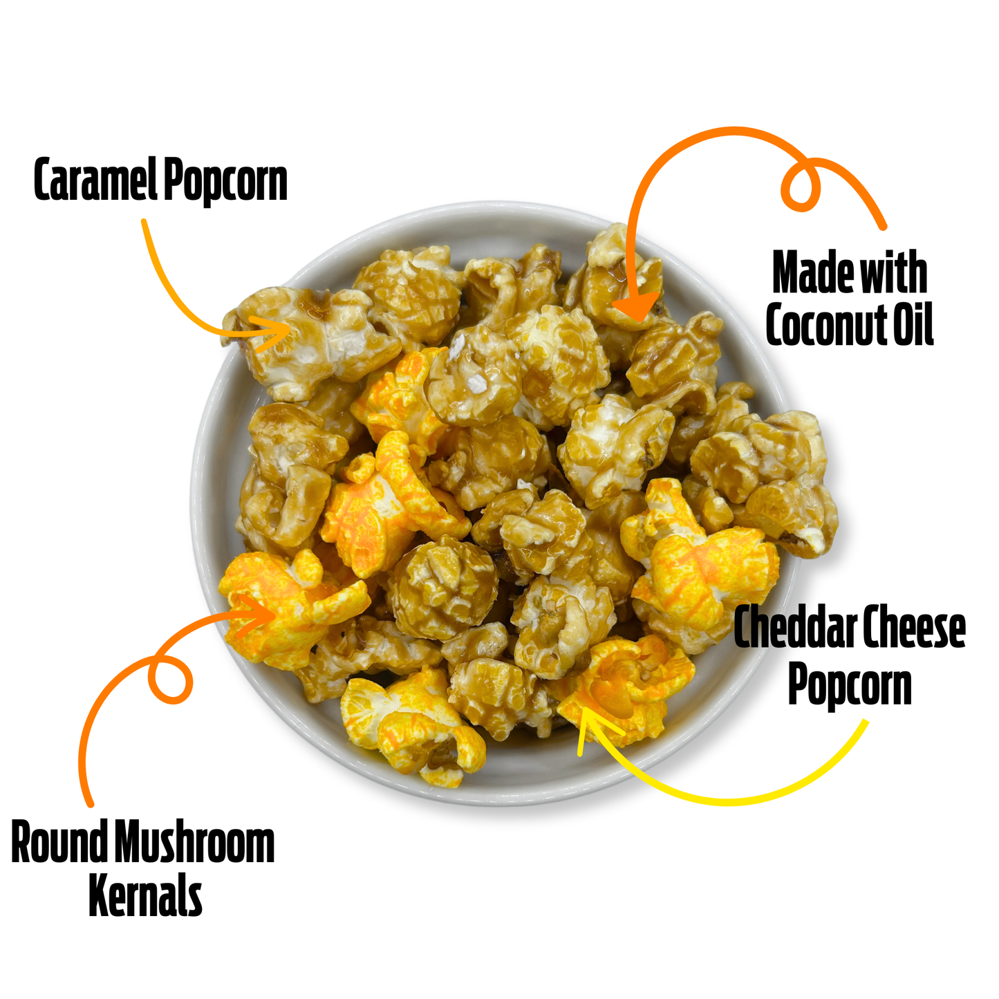 Cheddar Caramel Mix Gourmet Popcorn