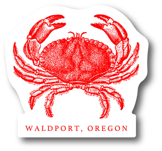 Dungeness Crab Waldport, Oregon Sticker