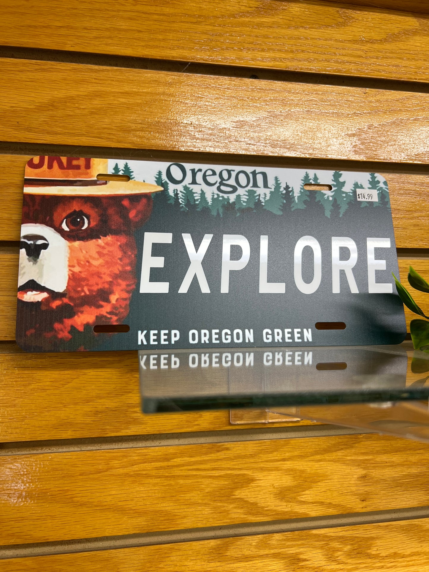 Explore Oregon Smokey the Bear License Plate