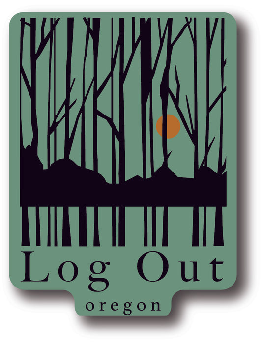 Log Out Oregon Sticker