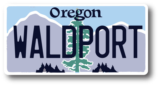Oregon Waldport License Plate Sticker