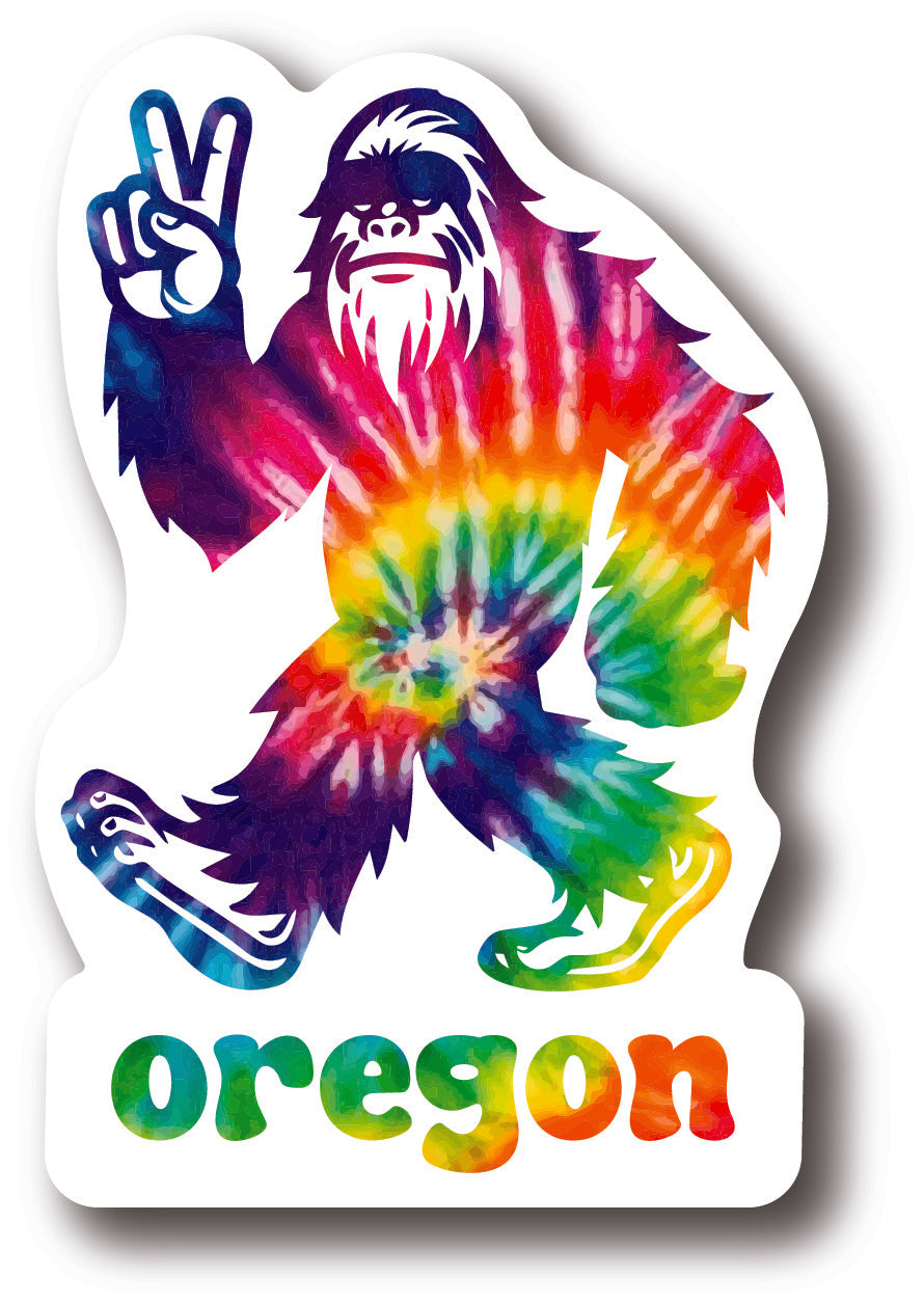 Tie Dye Sasquatch Sticker