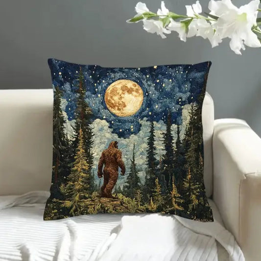 Bigfoot Night Sky Pillow