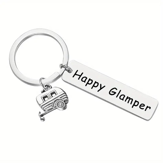 Happy Glamper Keychain